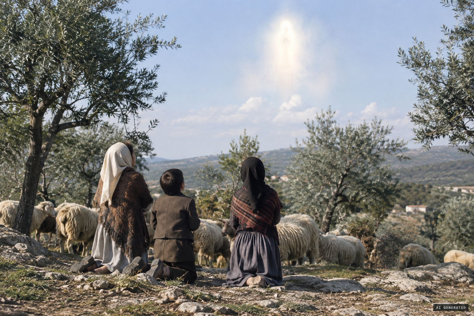 The three shepherd children said an angel appeared to them