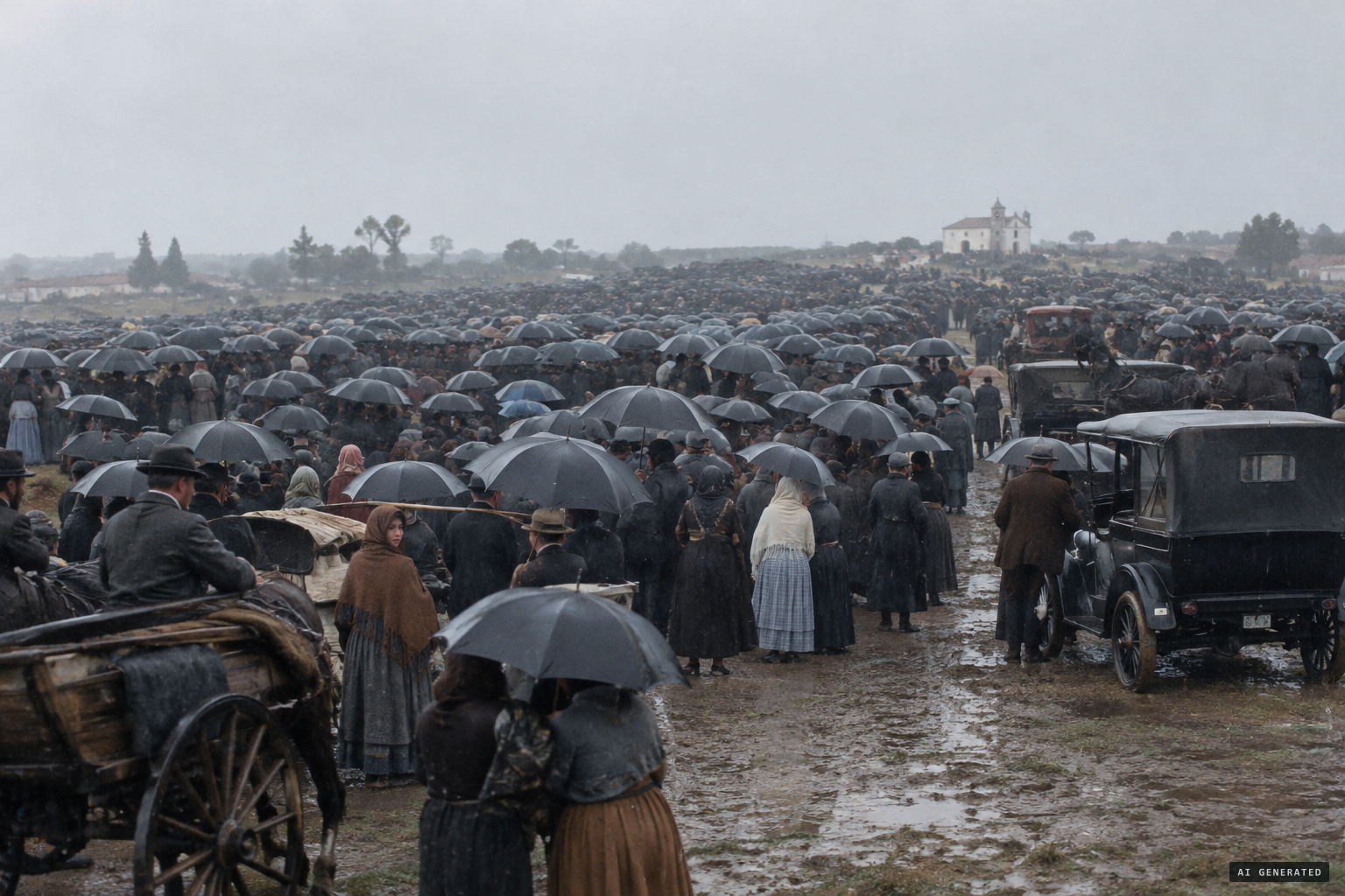 13 October 1917: tens of thousands wait in heavy rain
