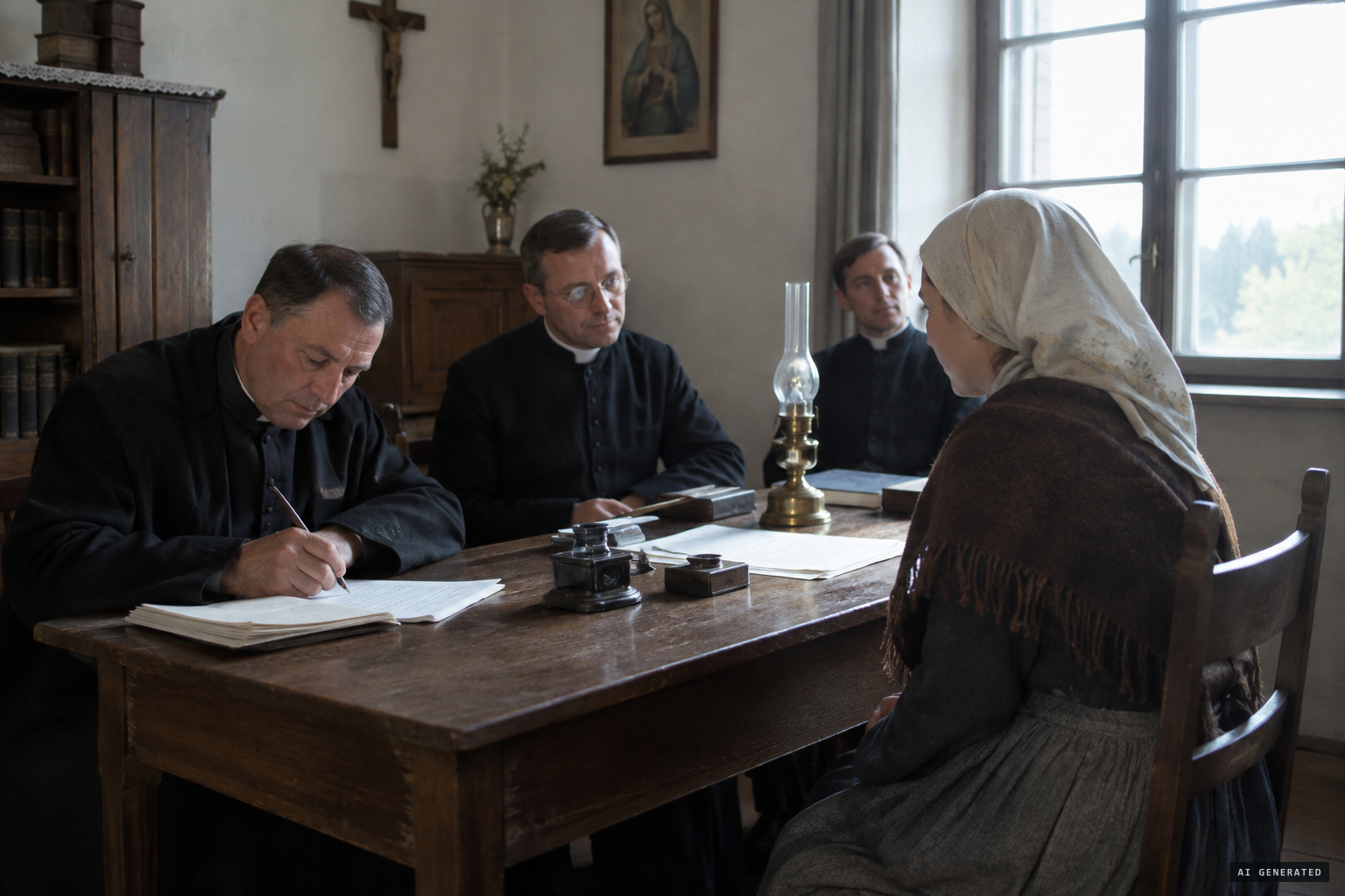 Fr. Hipler's theological commission and Fr. Weichsel record testimony