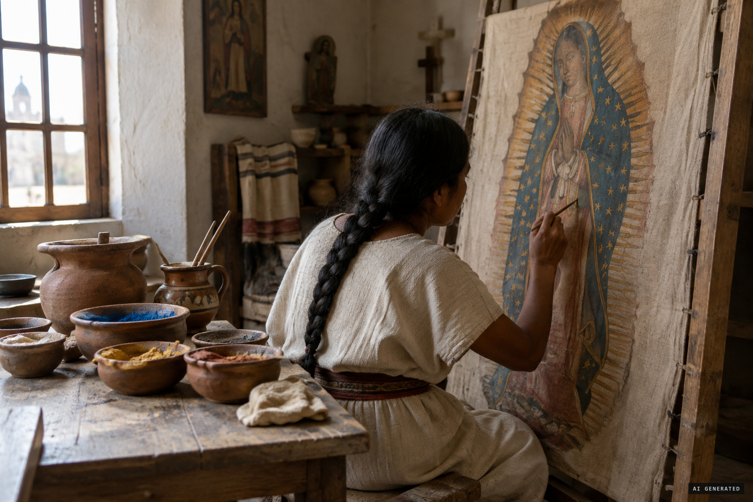 A 16th-century painting by an Indigenous artist