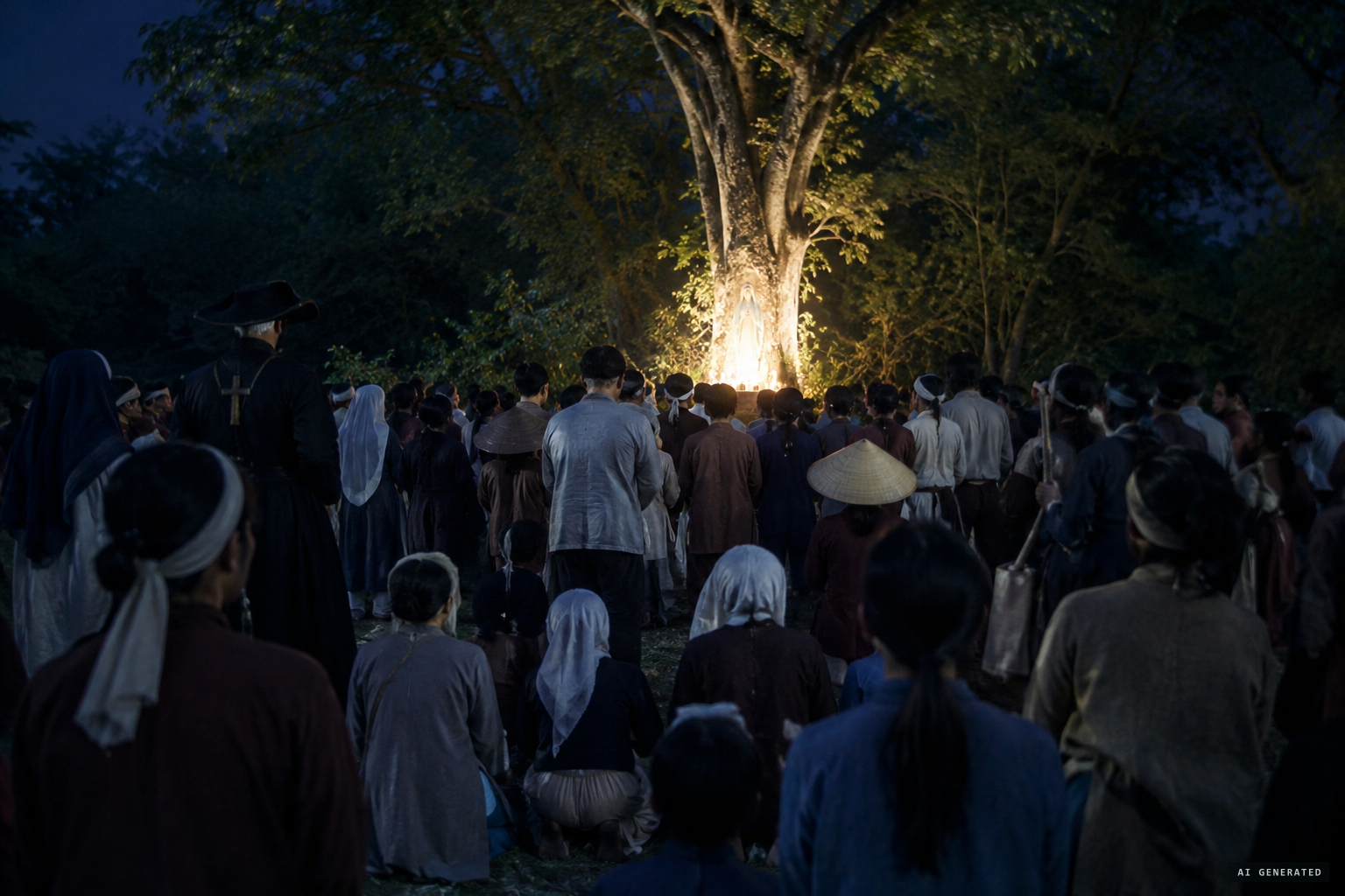 All present, even non-Christians, witness the vision.