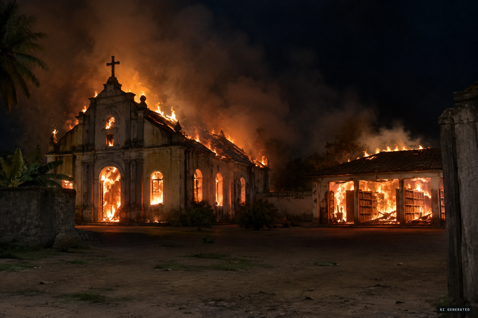 The church archives in Huế destroyed by fire
