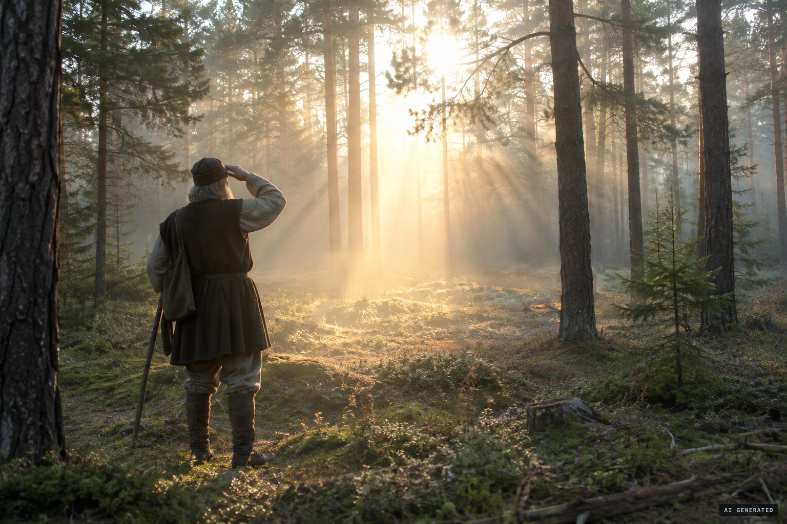 An extraordinary brightness over the forest
