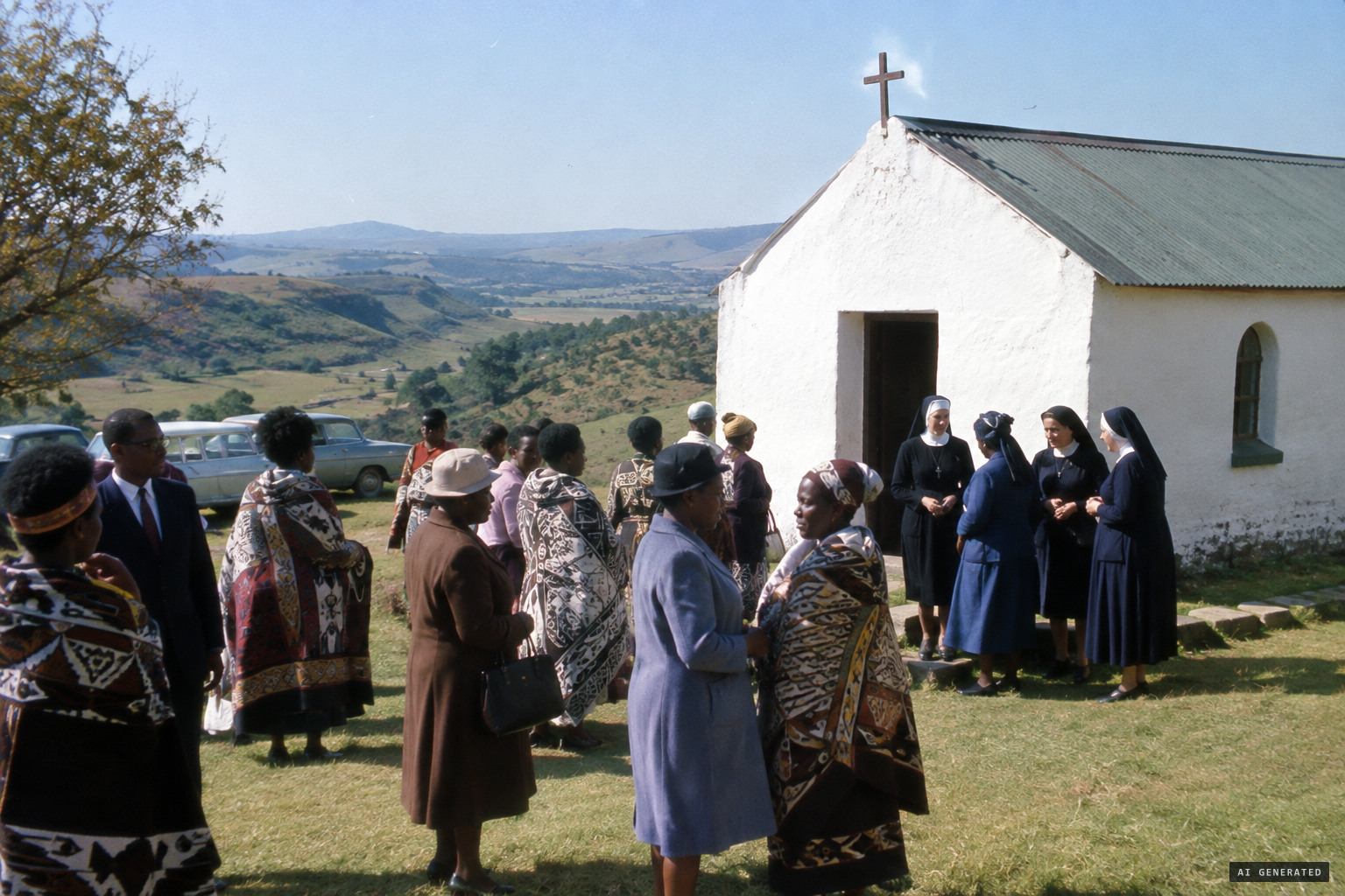 Pilgrimages begin at the small Ngome chapel, 1966