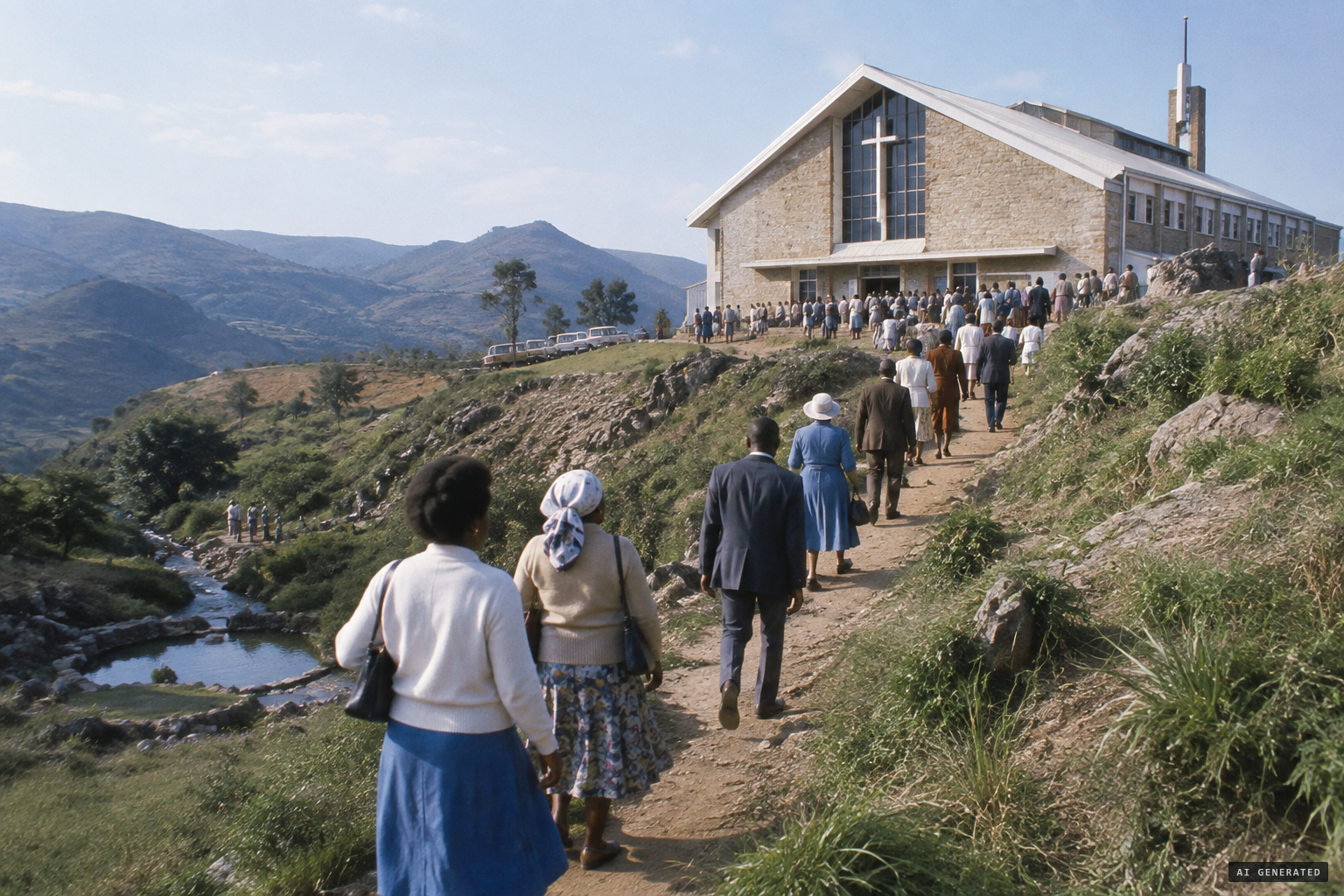 The larger church built at Ngome in 1984