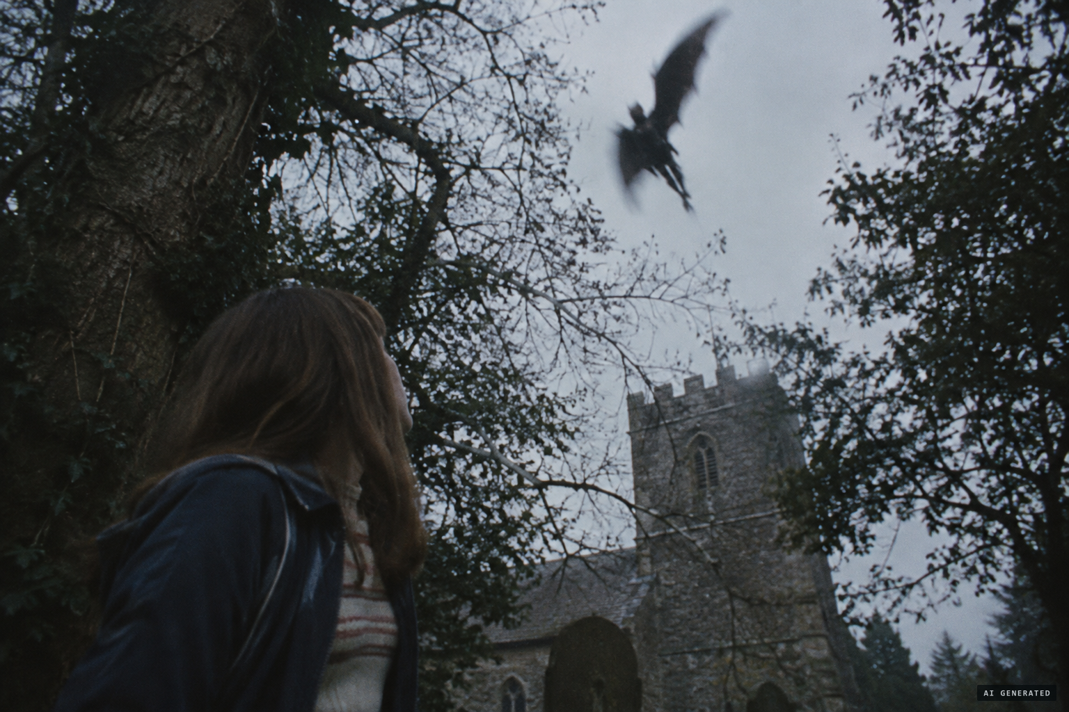 Miss Opie's 'monster, like a devil' flying up through the trees in 1978
