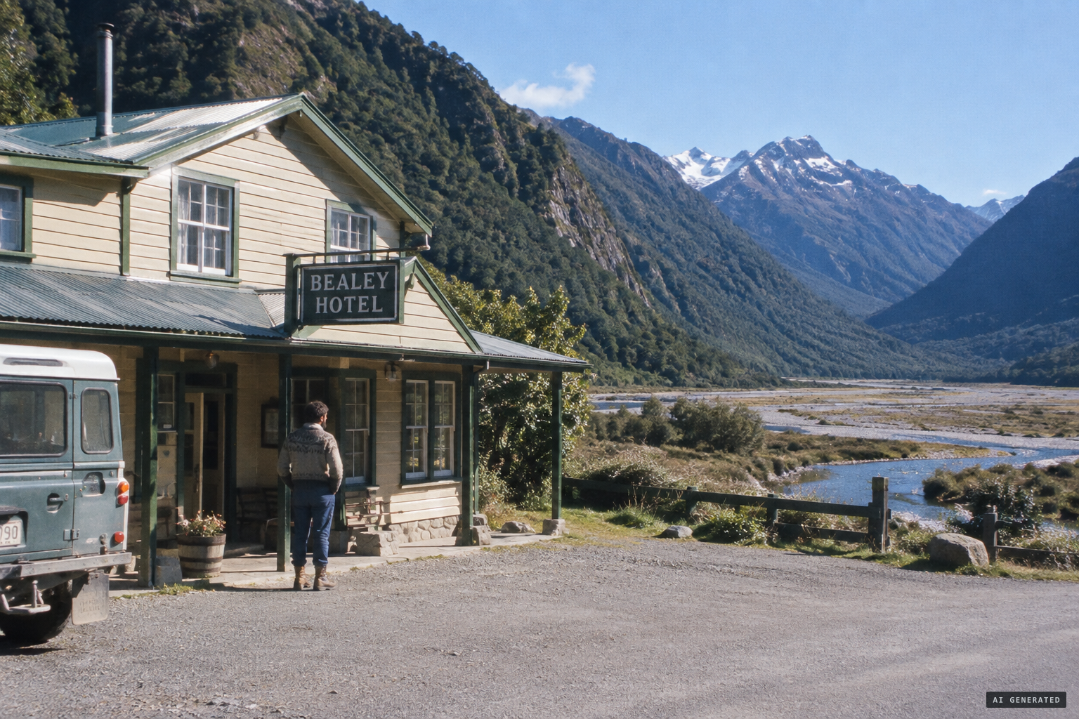 Former SAS instructor and mountaineer Paddy Freaney's Bealey Hotel at Arthur's Pass