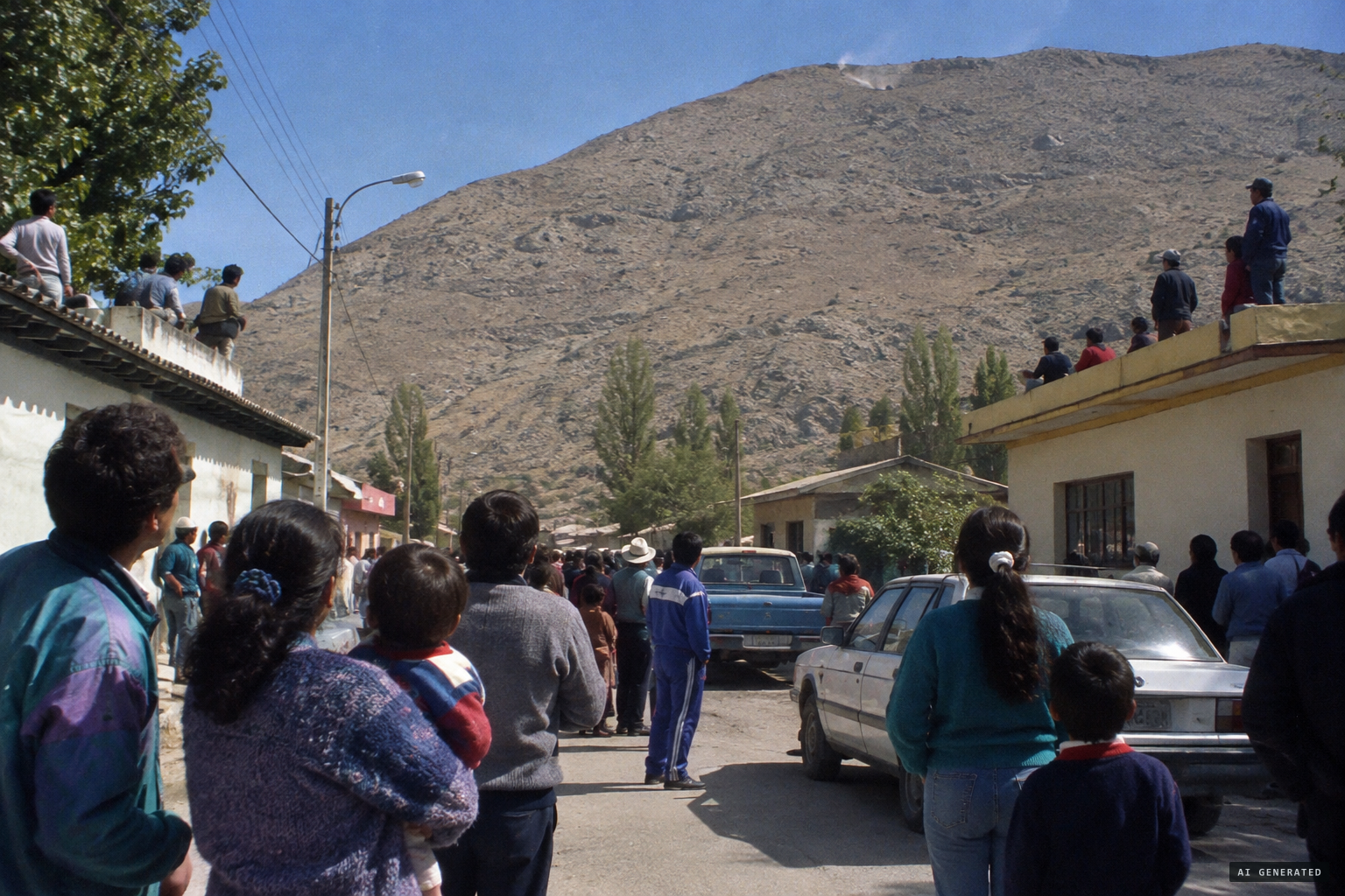 The whole town watches, the mayor among them