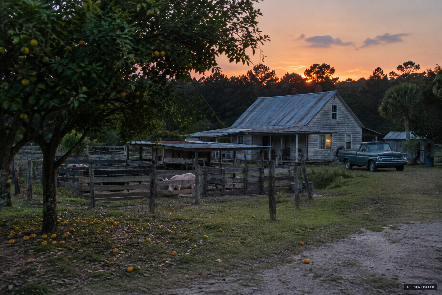 The former hog farm described in BFRO Report 414