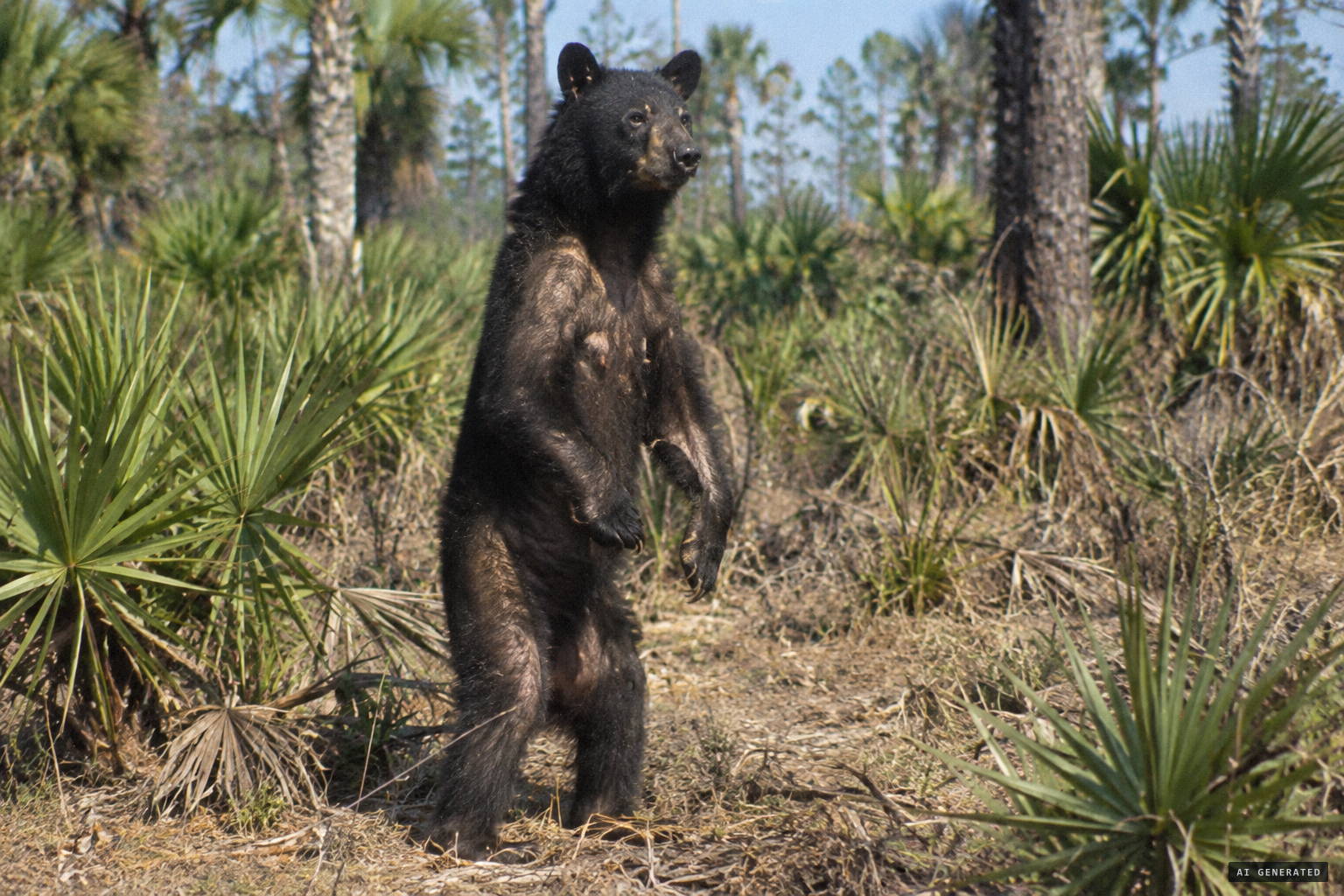 The sceptics' explanation: a Florida black bear, perhaps with mange