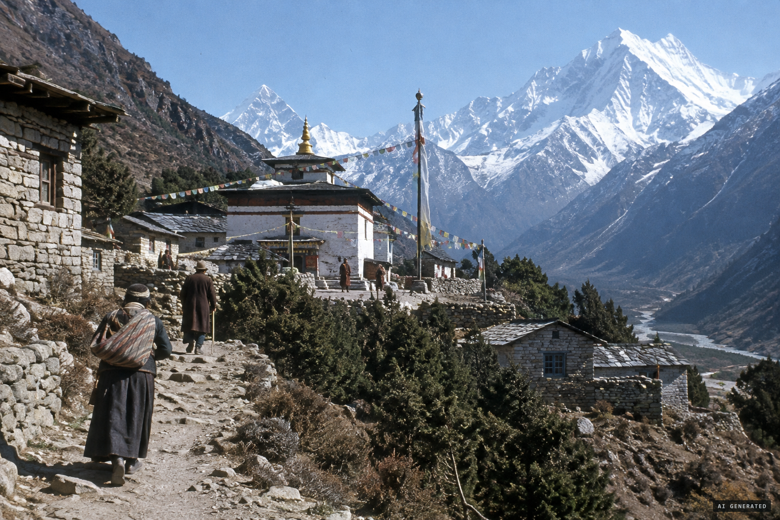 The gompa at Pangboche, keeper of the yeti scalp