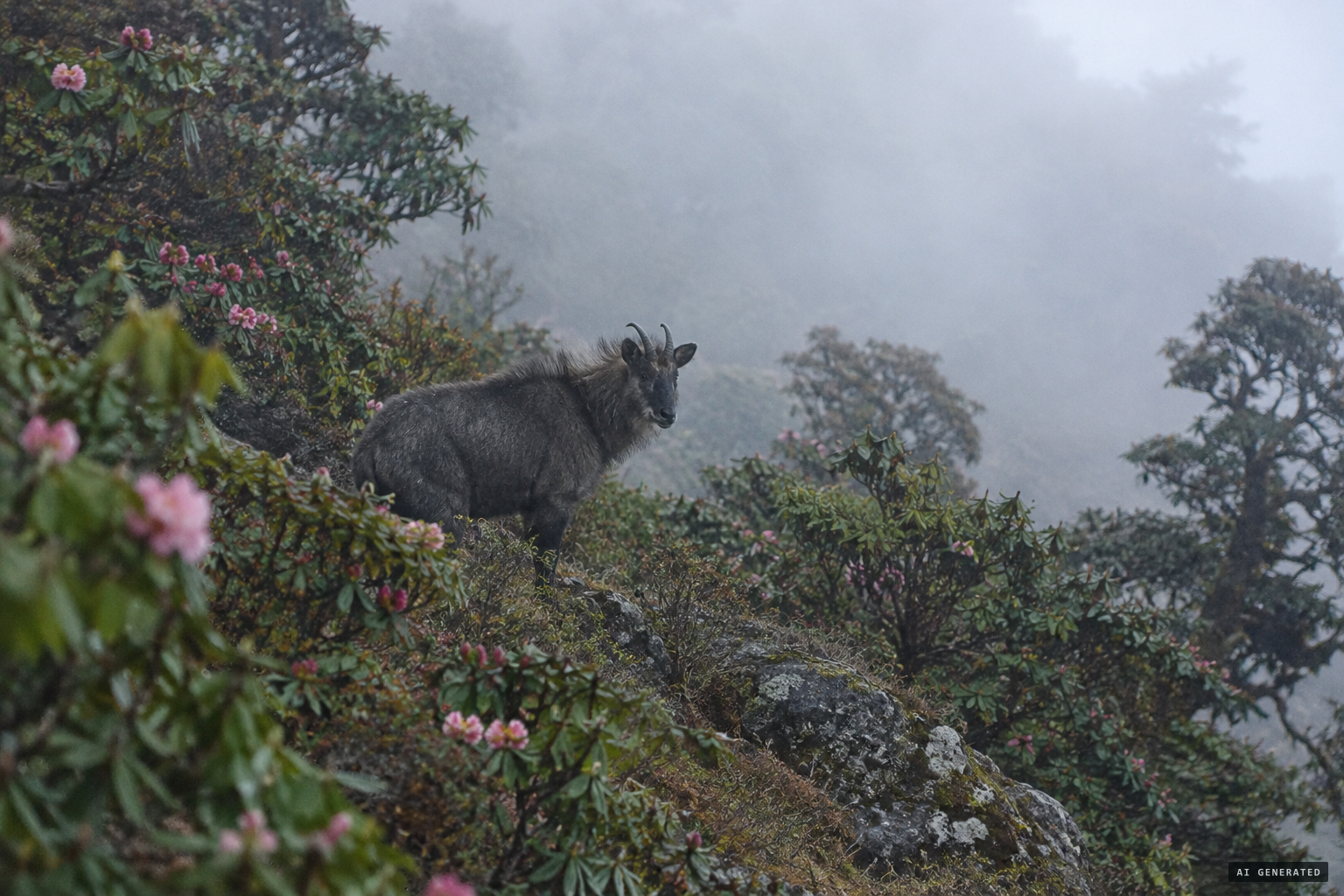 The serow, the animal whose skin the scalps may have come from