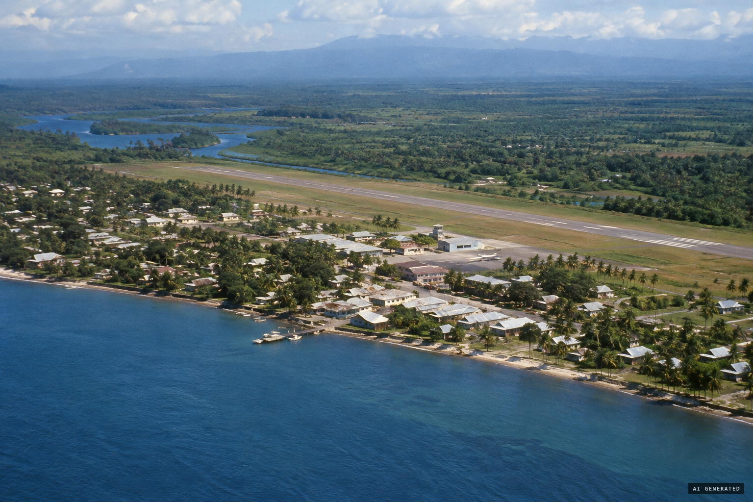 Wewak on the north coast, gateway to the Sepik basin