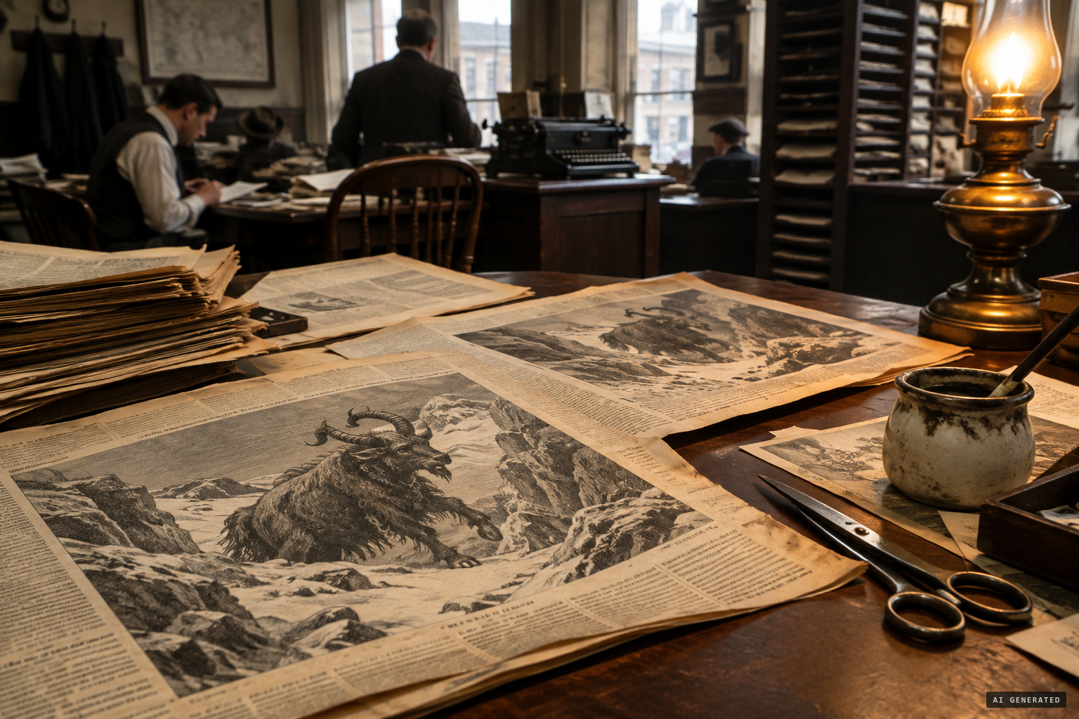 The monster travels through newspaper reprints, 1908 to the 1920s