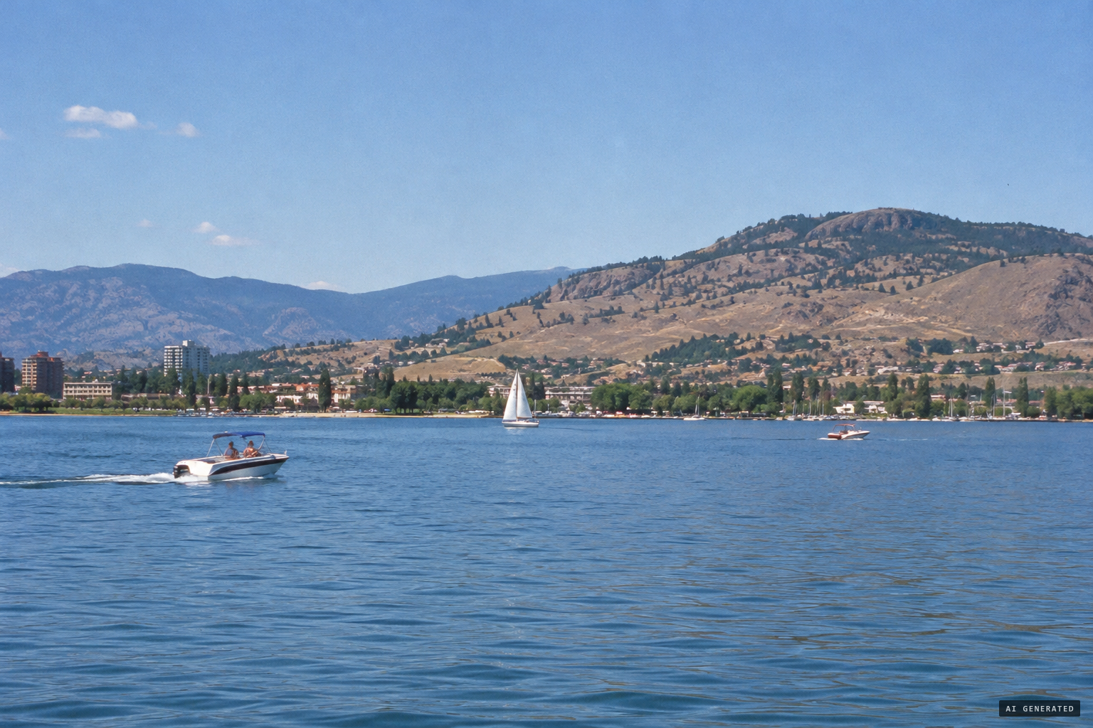 Okanagan Lake off Kelowna, July 24, 1992
