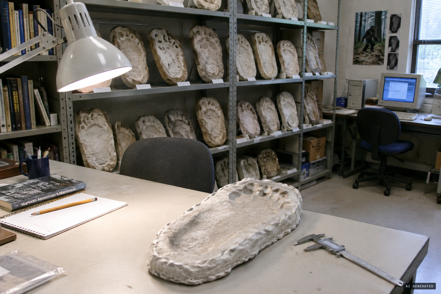 Freeman casts held in Jeff Meldrum's lab collection at Idaho State University