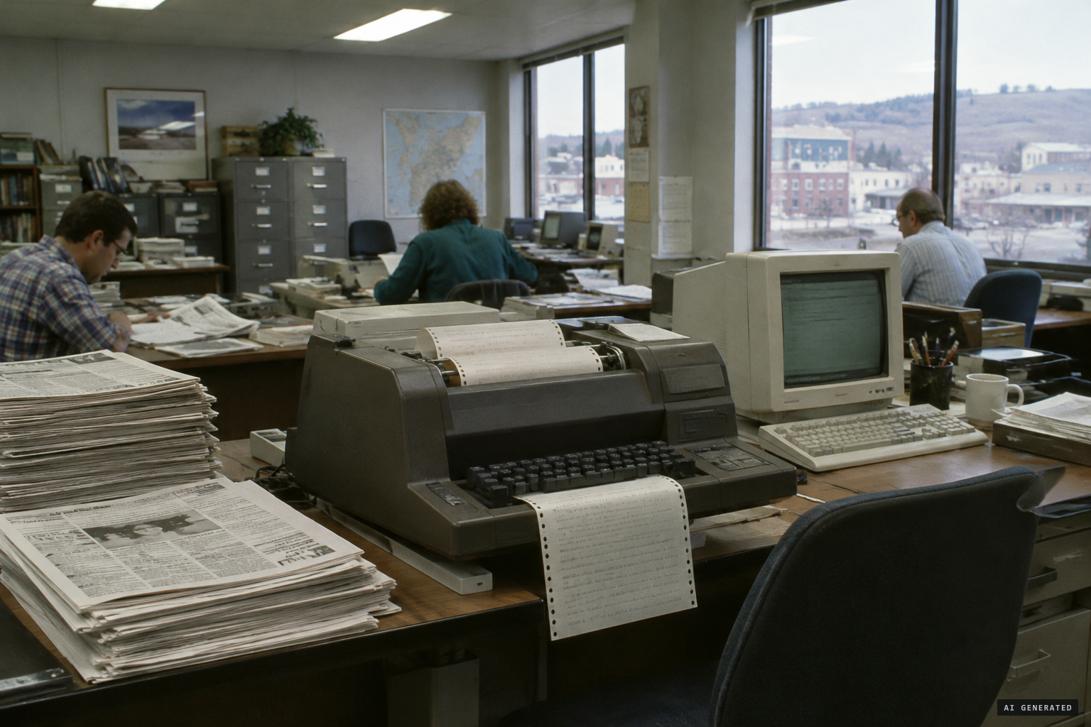 The story goes out on the AP wire