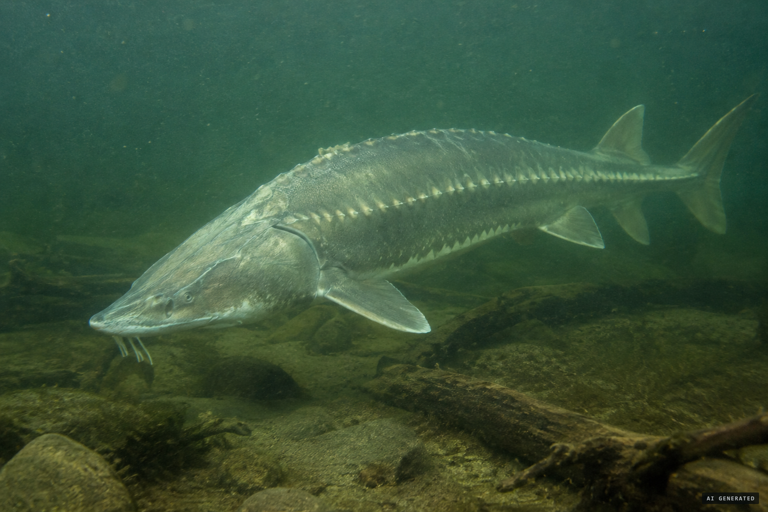 White sturgeon, up to about eight feet, once swam up the Snake and Payette rivers