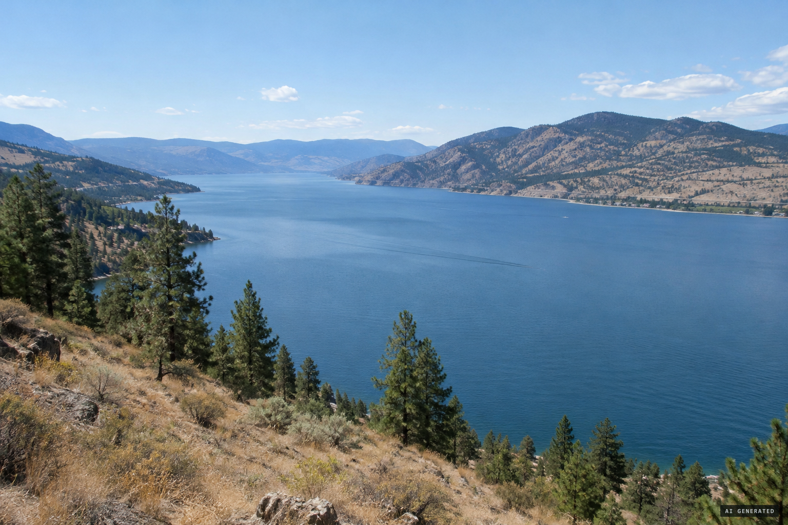 Okanagan Lake, home of the Ogopogo legend