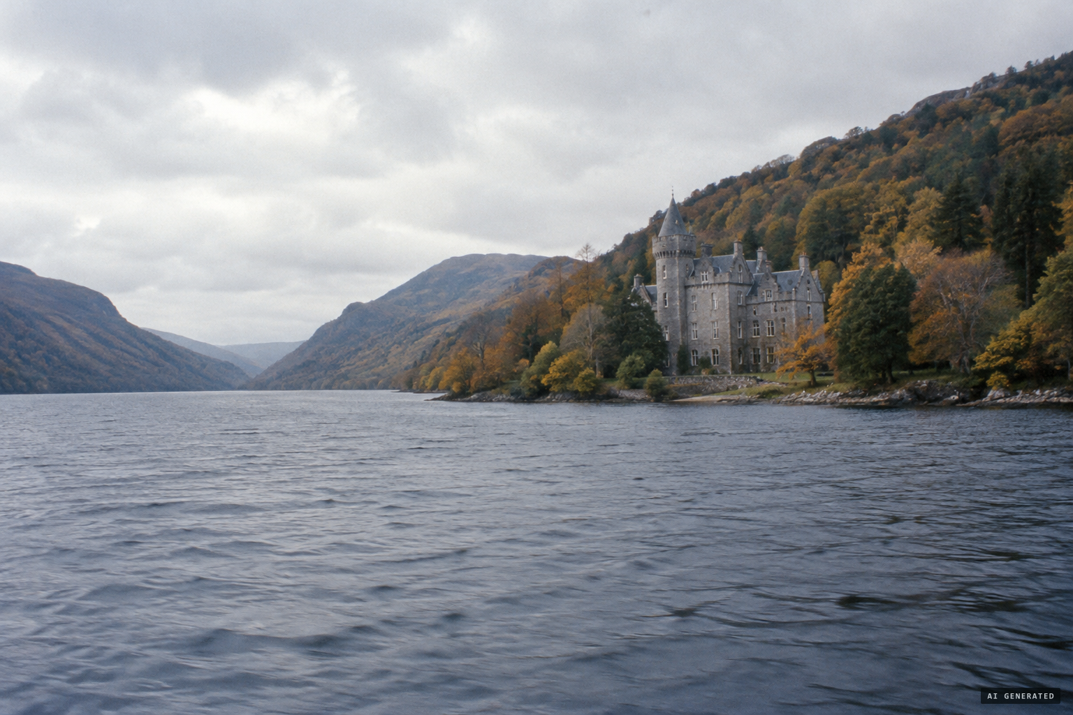 Aldourie Castle near Dores, at the north end of Loch Ness