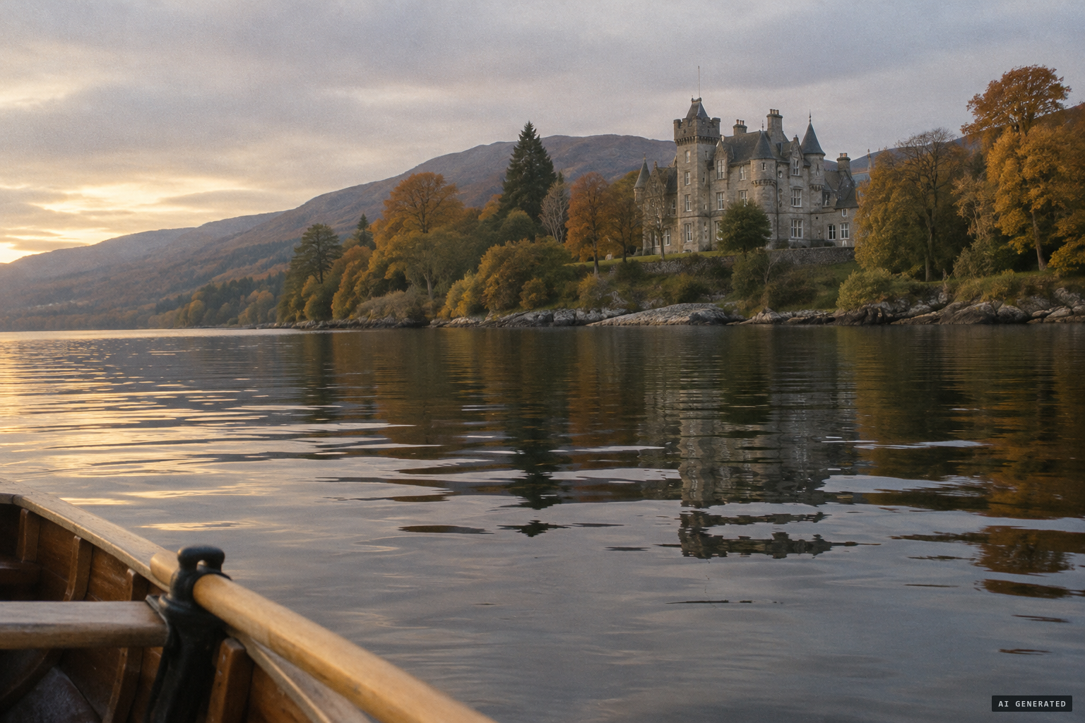 Going down past Aldourie Castle, 5.15pm, about 100 yards out