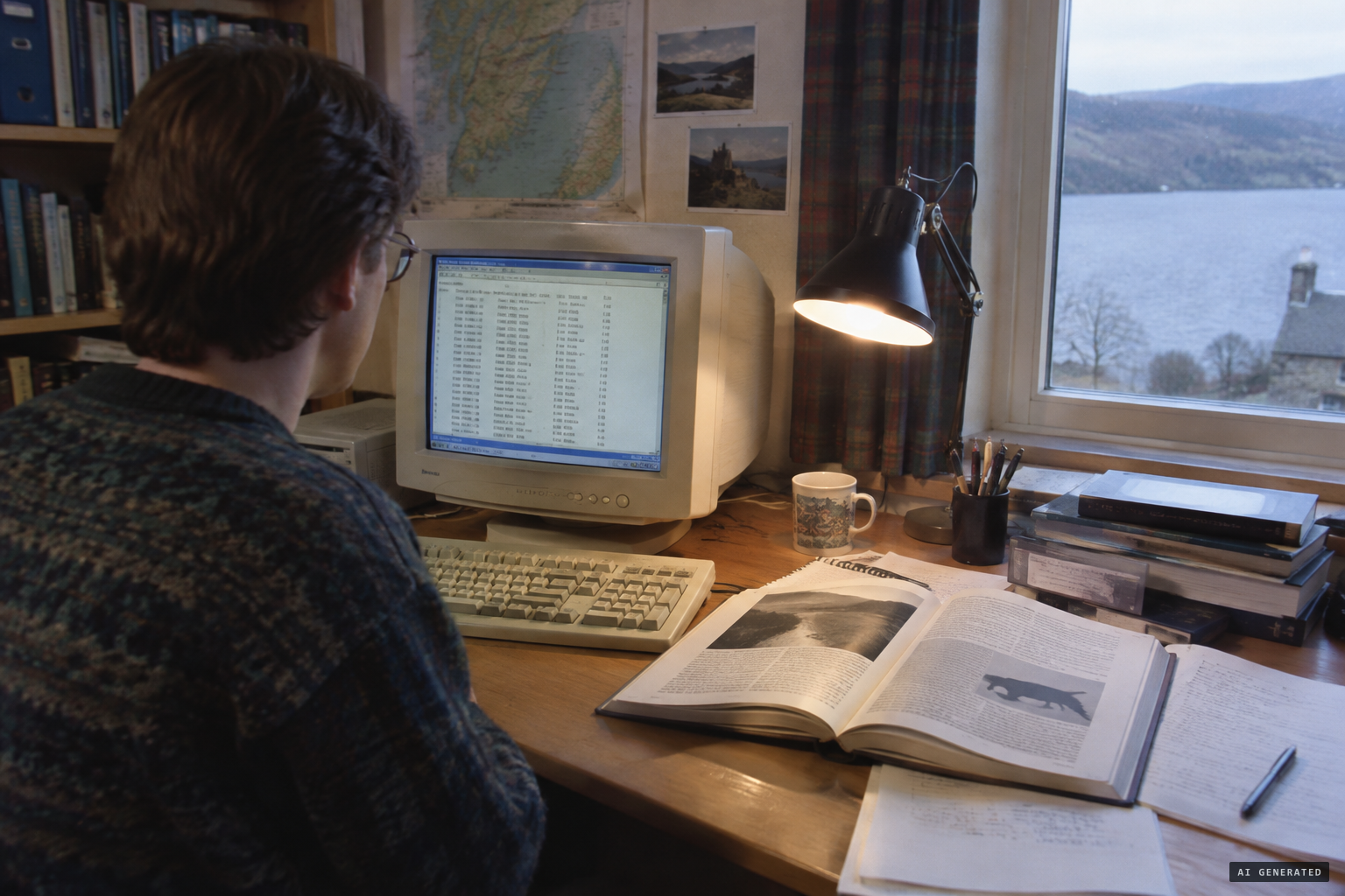 The online Loch Ness sightings register, which quotes the fishing log