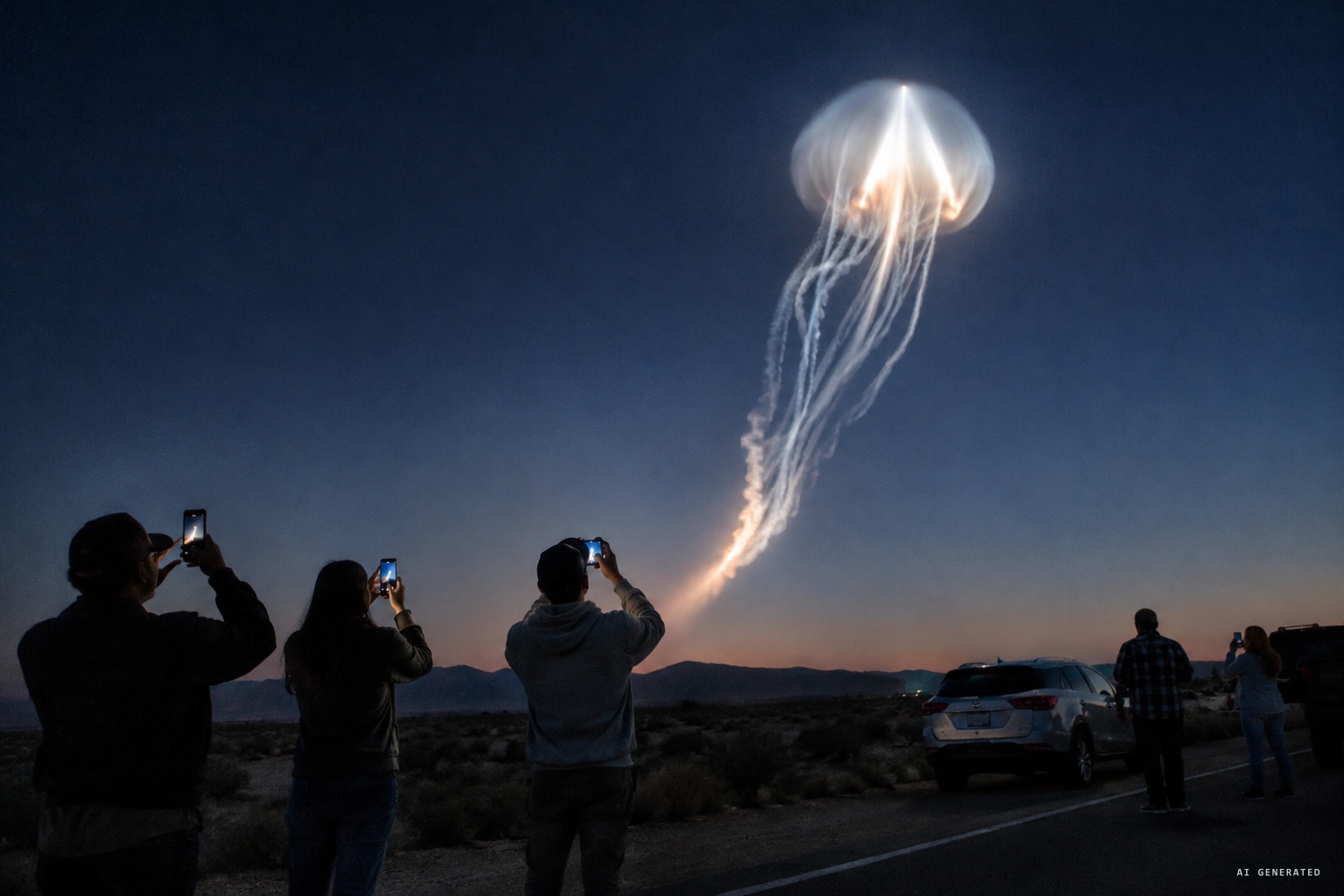 Sunlit launch plumes are now called 'space jellyfish'