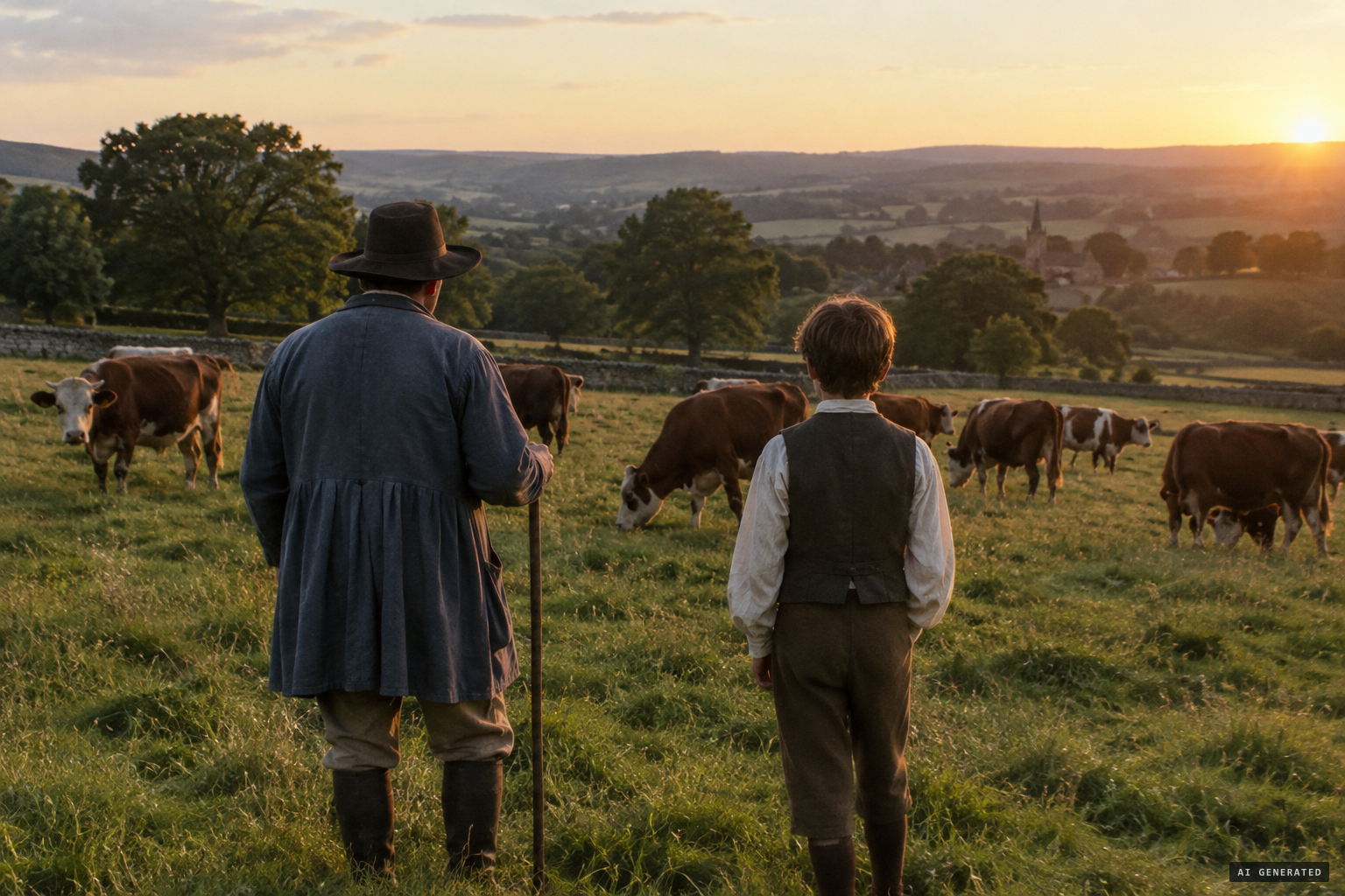 Anthony Jackson and young Martin Turner minding cattle on the evening of 28 June 1812