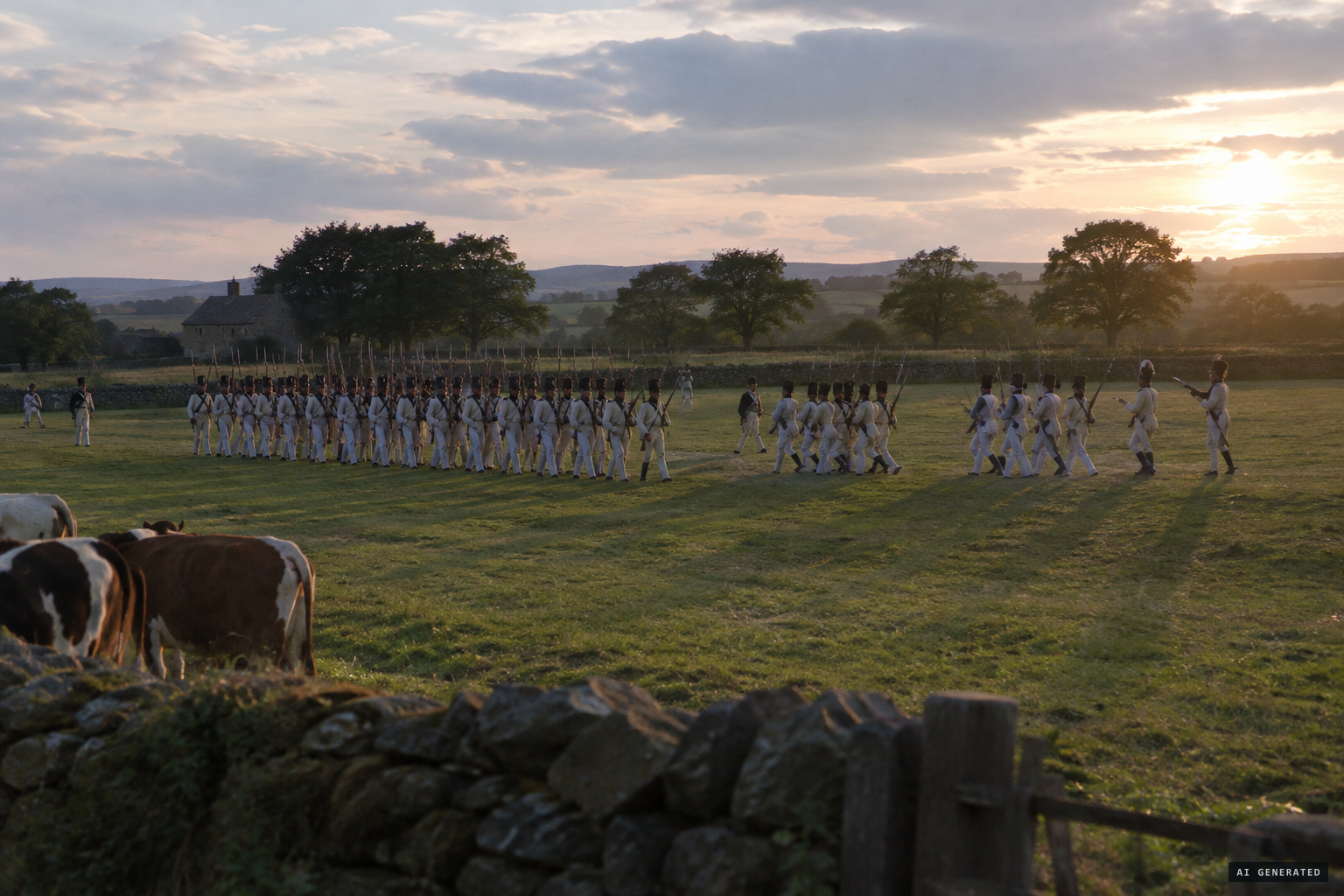 The soldiers perform various evolutions