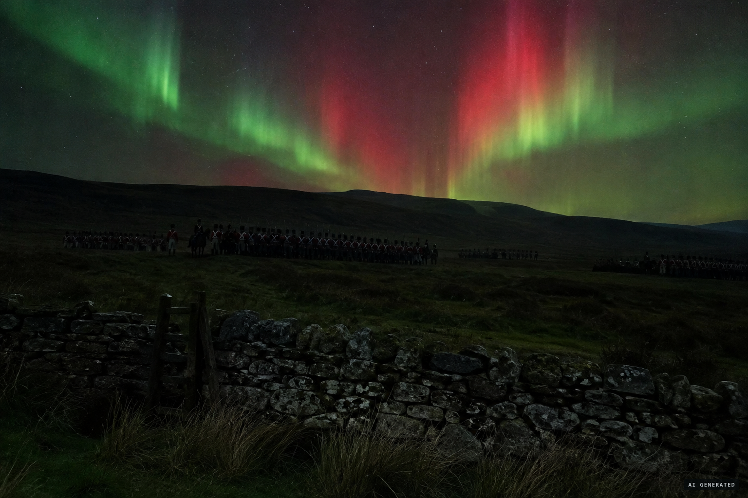Meteorologists' explanation: a display of the aurora borealis