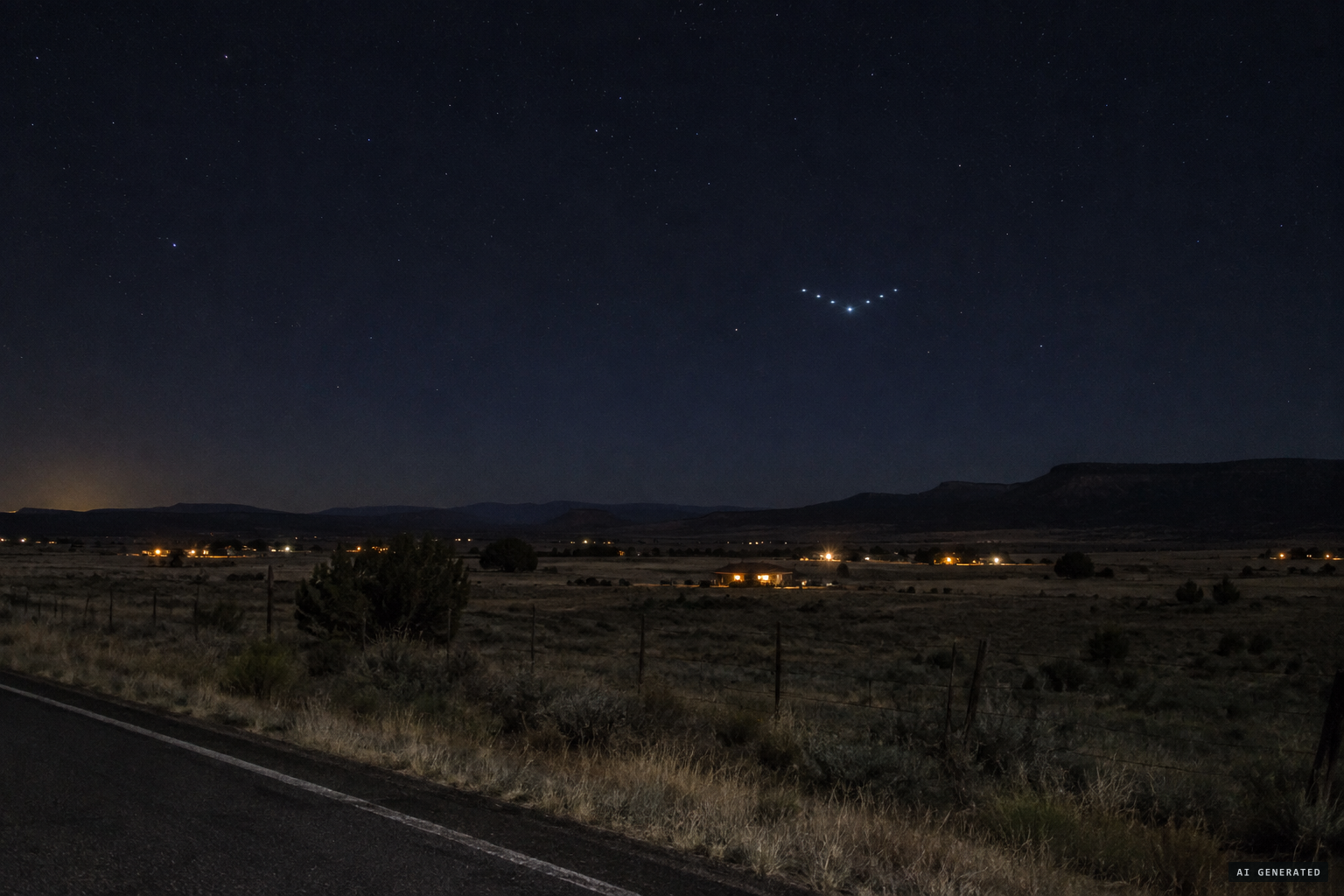 The lights move south over Paulden at 8:15 pm