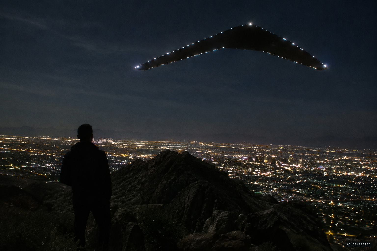 The governor sees a huge craft come right over Squaw Peak