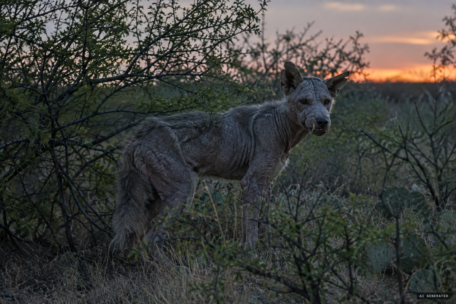 The sceptics' explanation: a canid stripped by sarcoptic mange