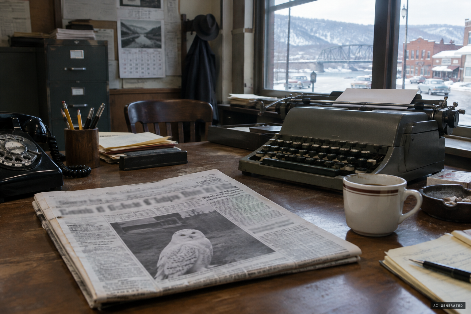 The Register's story of the giant owl, December 1966
