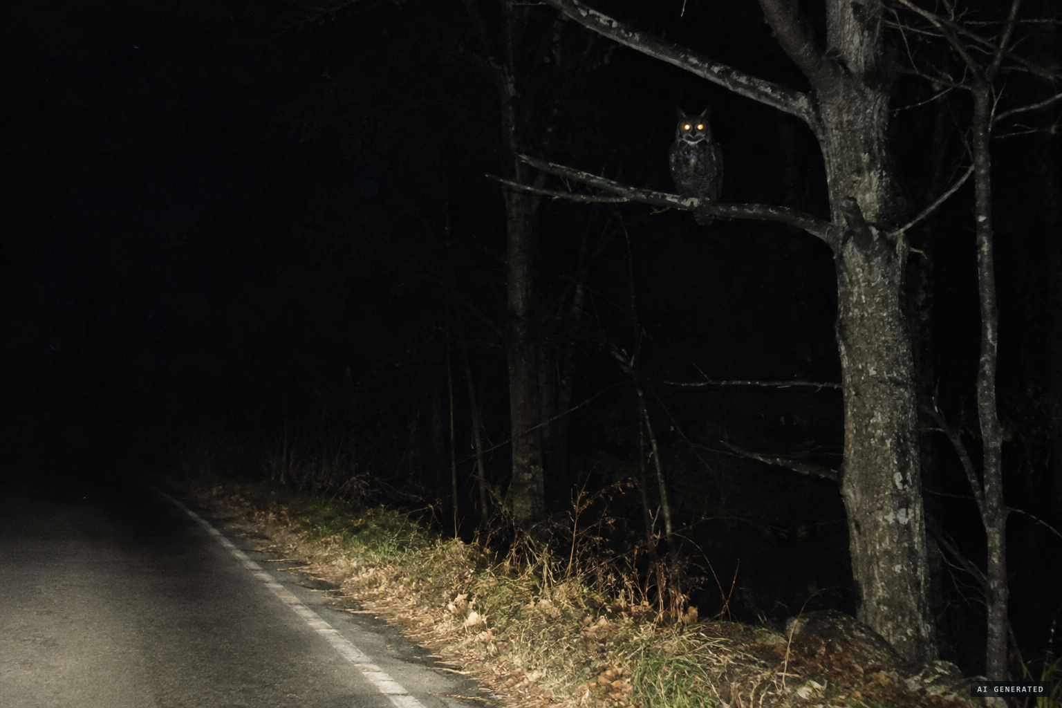 Owl eyeshine, offered to explain the glowing eyes