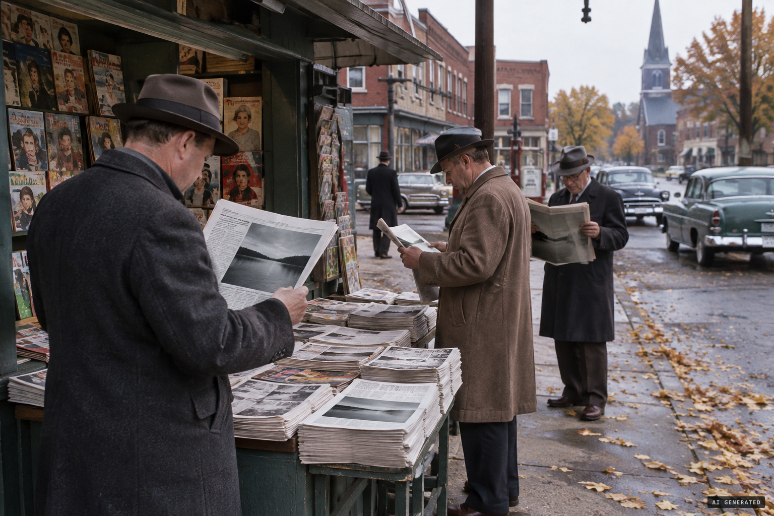 October 1957: the newspapers have the story