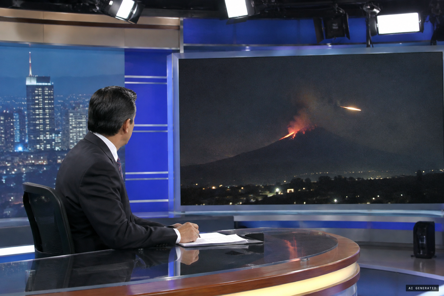Televisa airs the footage on the evening news