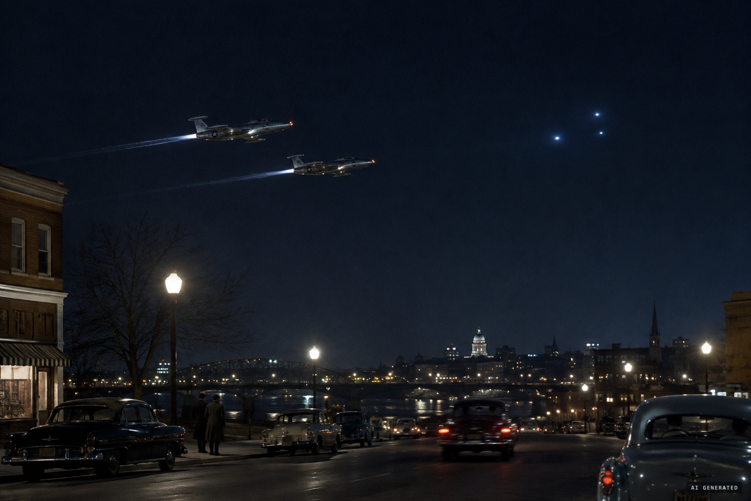 Dover F-94 crews chase blue-white lights over Trenton the night before Pottstown