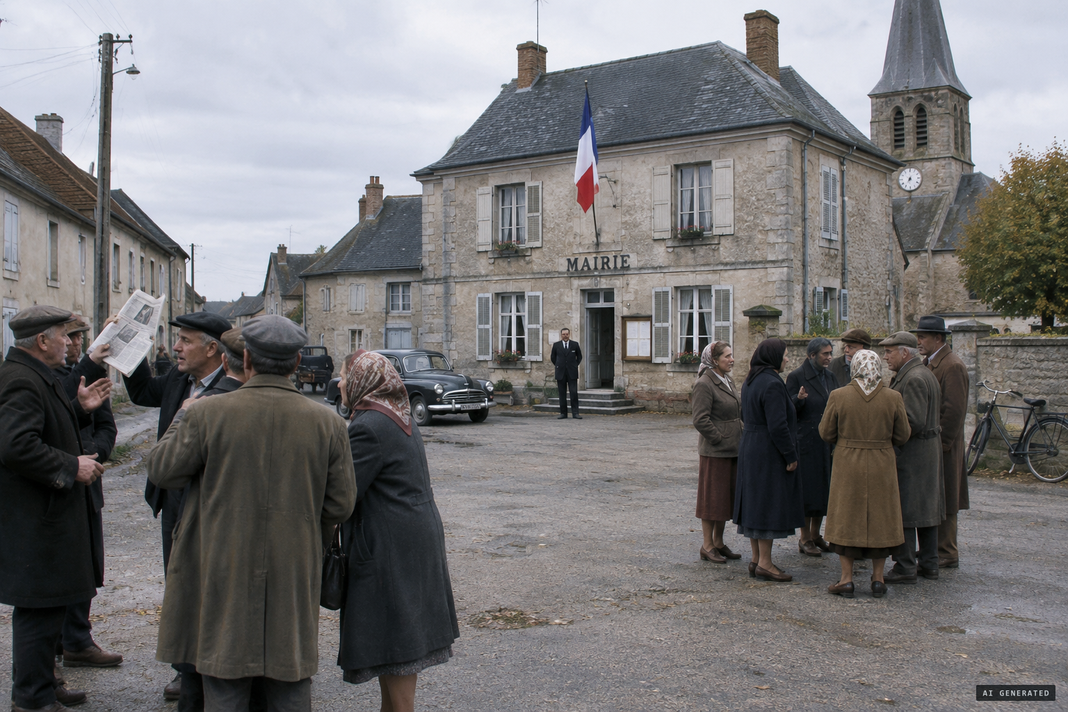 The village divides into two camps as the story spreads across France