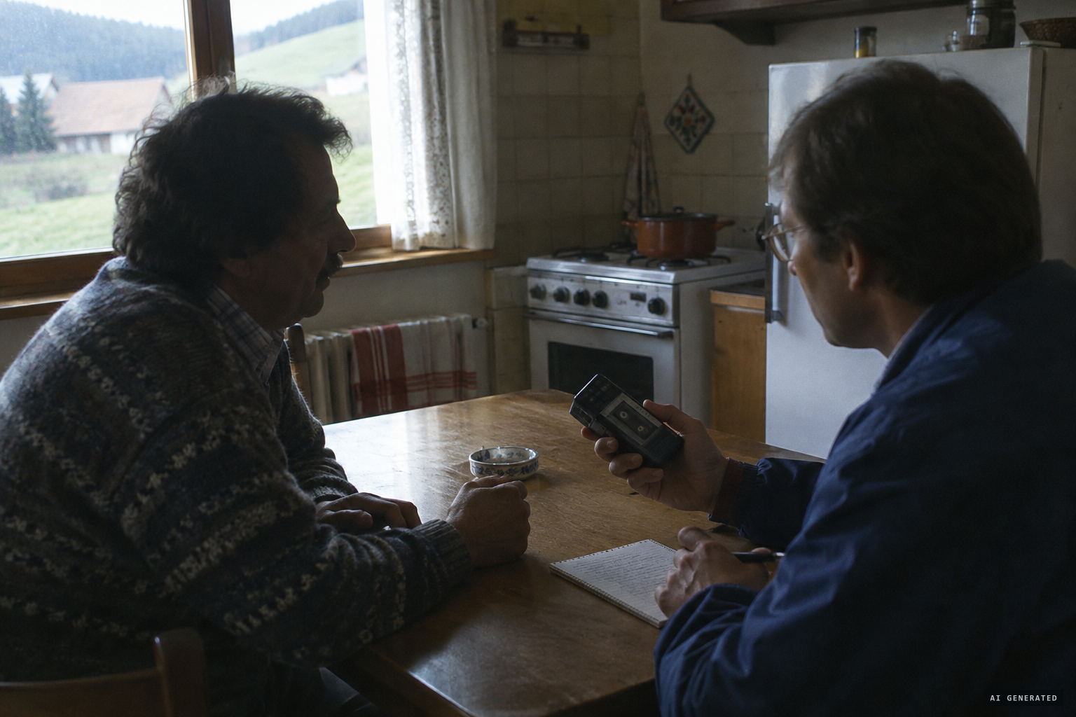 In 1991 Raymond tells Yves Bosson he invented the affair