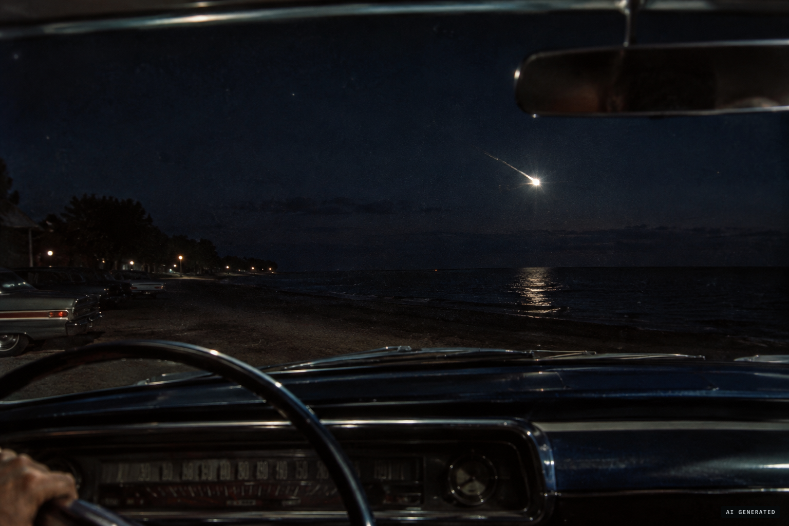 A moving 'star' grows brighter and comes down