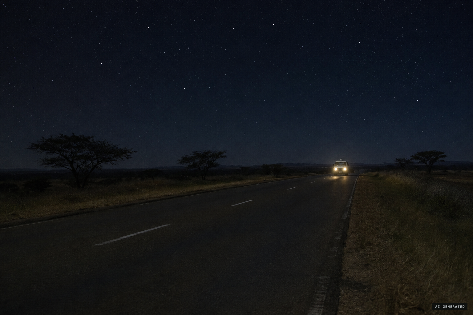 The highway around midnight, the night of September 15–16, 1965.