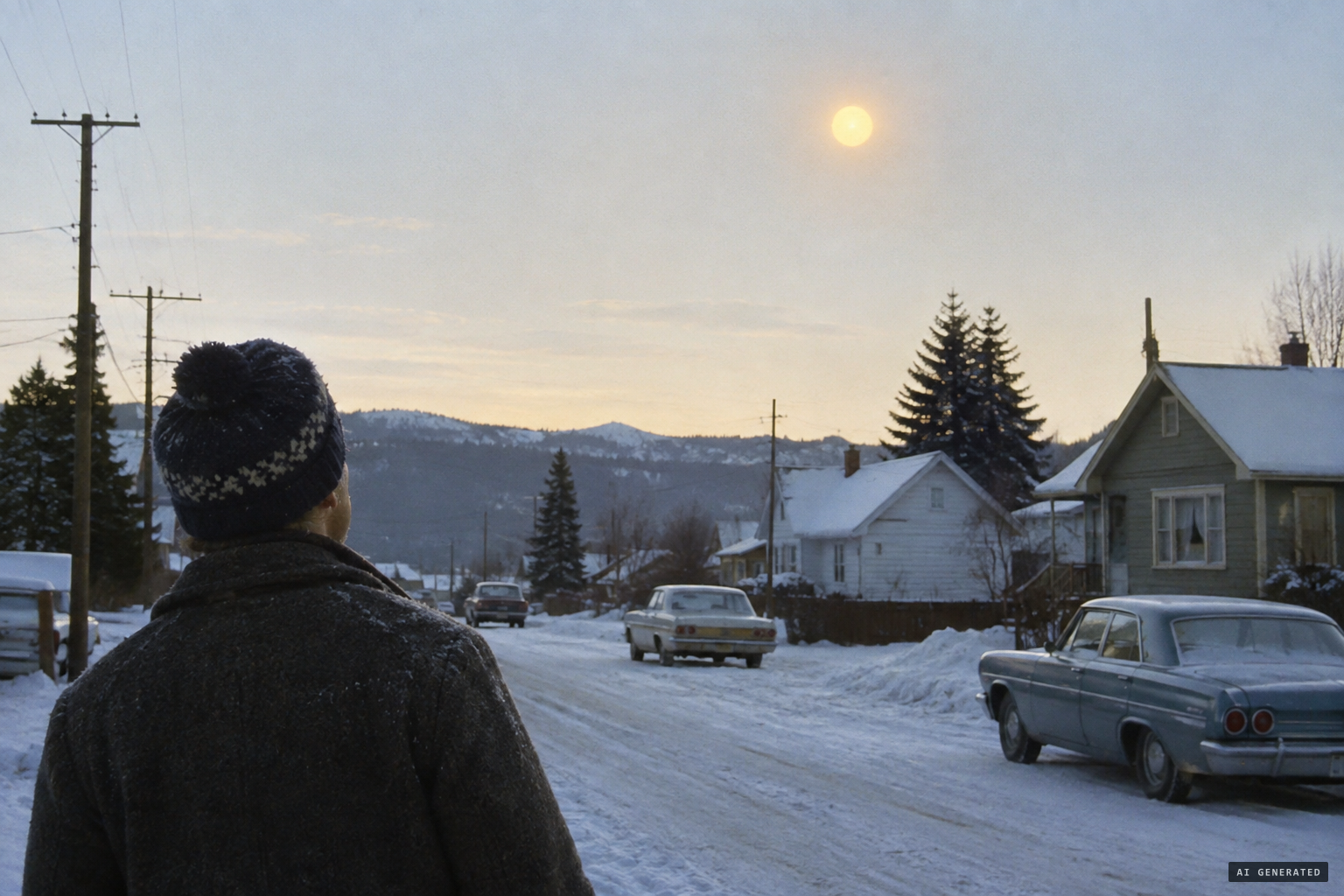 A strange round object radiating yellow-orange light