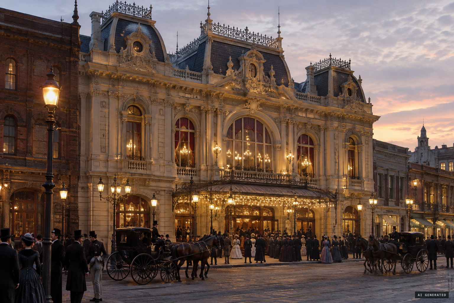 The rebuilt Princess Theatre on Spring Street, reopened December 1886