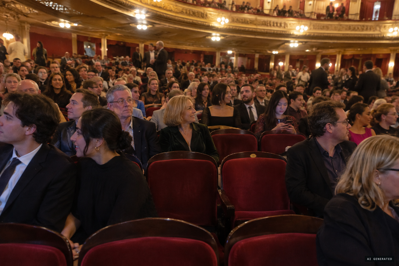 A dress circle seat left empty on opening nights