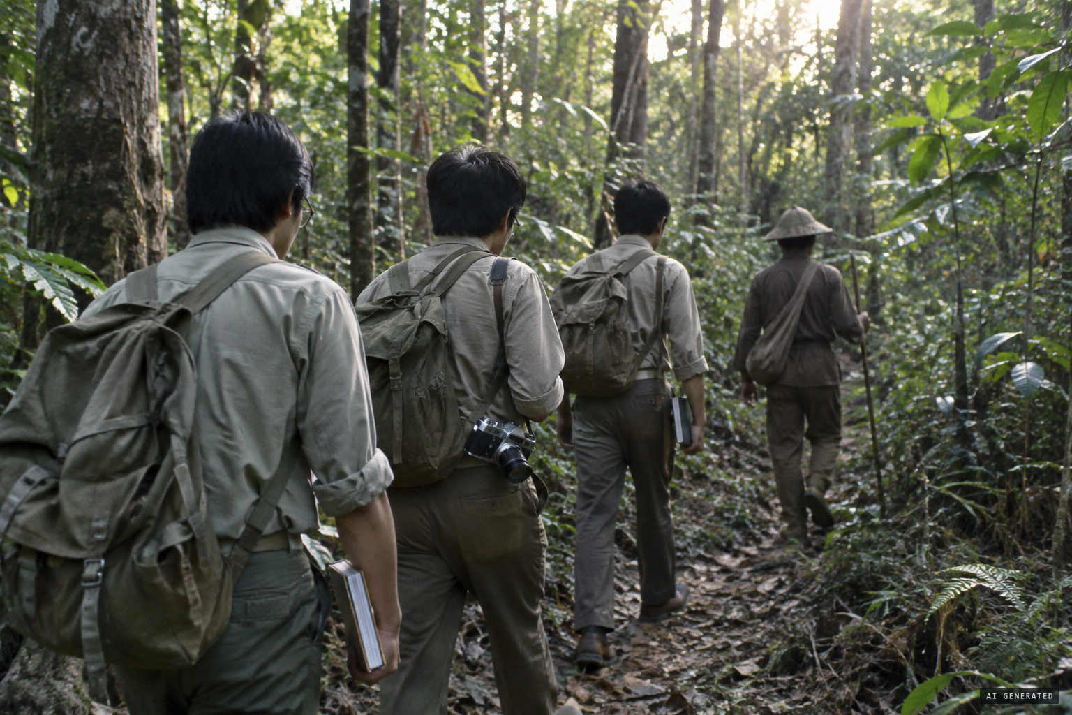 Three scientists from Hanoi go into the forest to search.