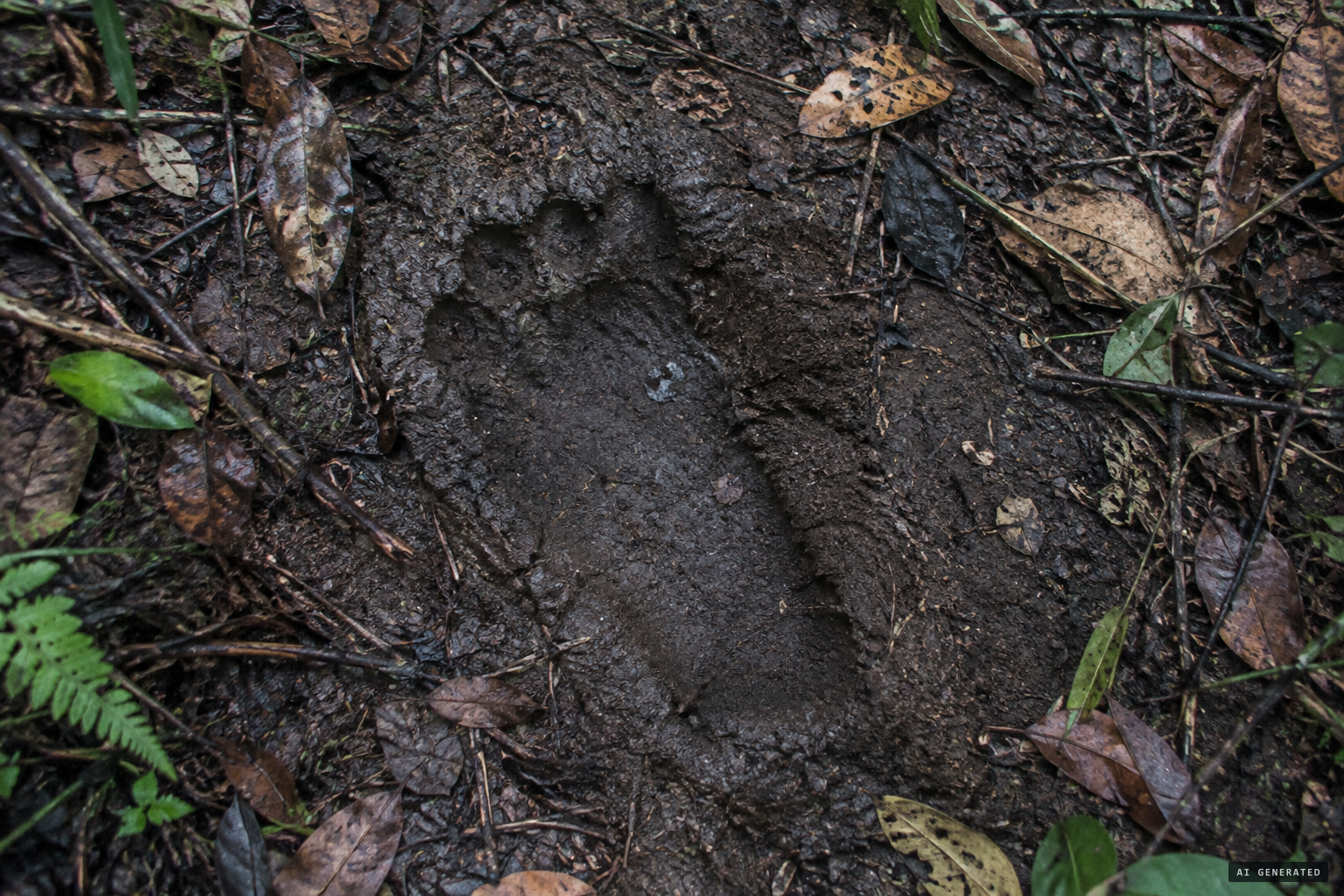 The footprint Võ Quý found on the forest floor.
