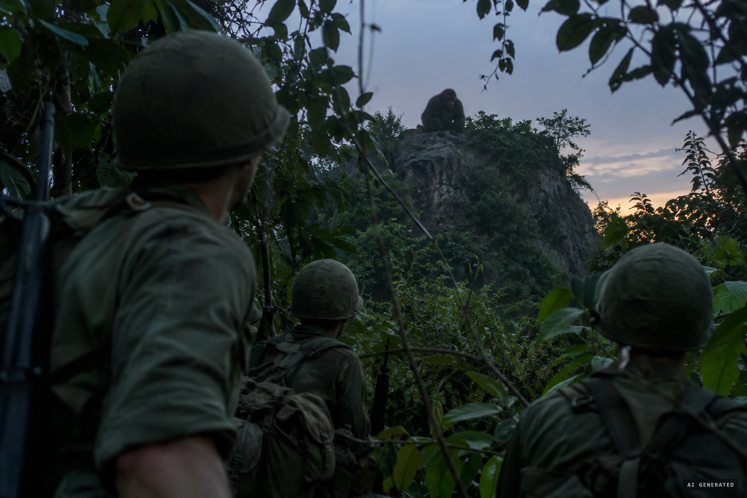 American soldiers' stories of 'rock apes' in the Vietnam jungle.