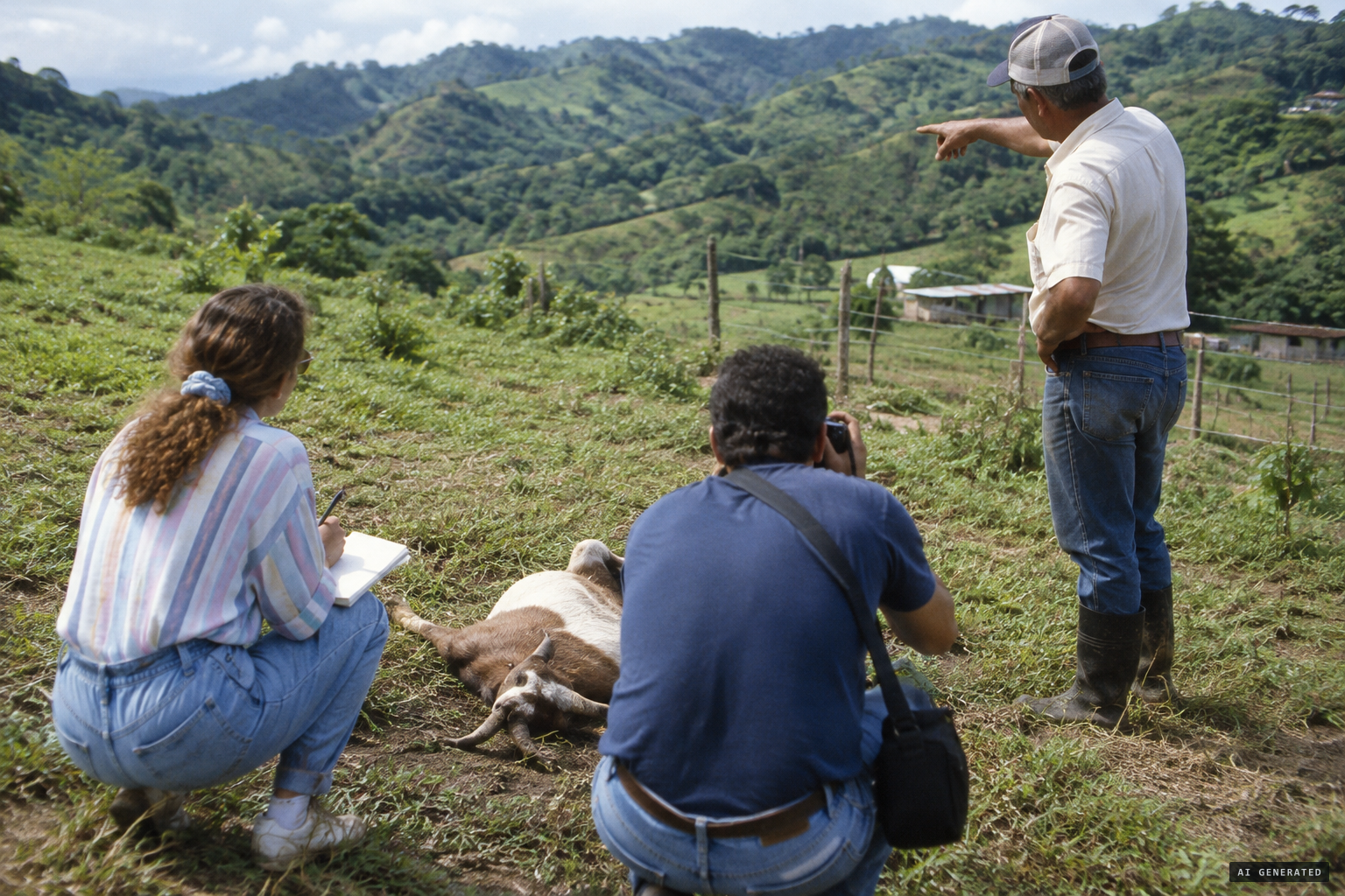 Jorge and Marleem Martín investigating animal deaths in Orocovis and Morovis