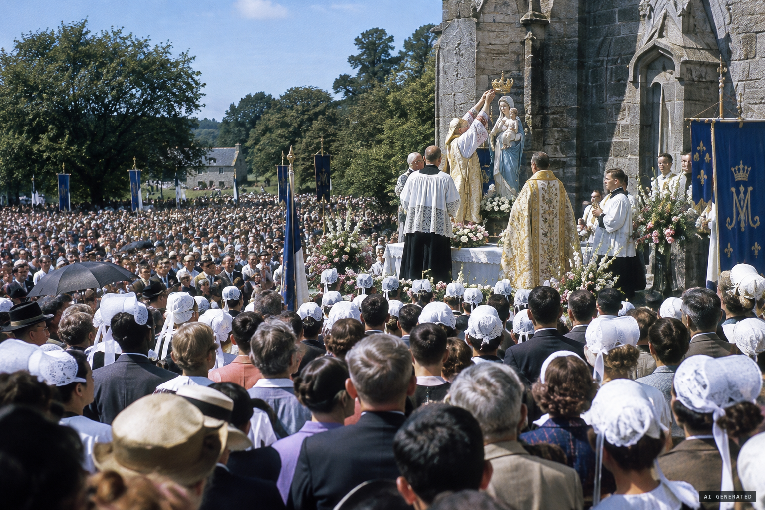 The statue crowned on 14 August 1950